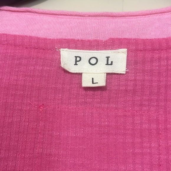POL oversized Pink Colorblock Blouse - Picture 2 of 5